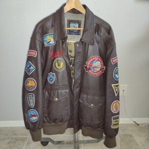 LEATHER TUSKEGEE AIRMAN BOMBER JACKET